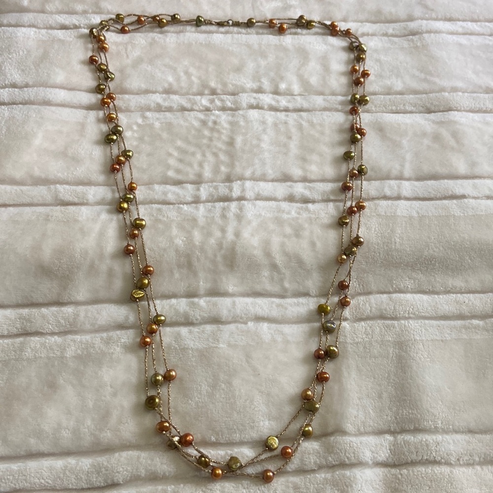 Threaded Pearl Necklace